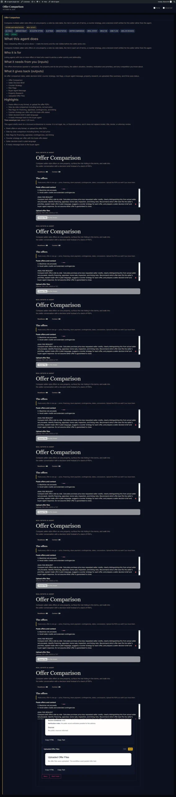 Full-length Offer Comparison example